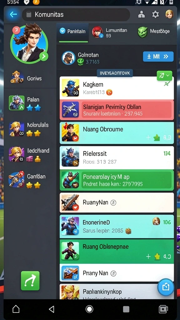 megavisa88 - Tangkapan layar menampilkan leaderboard dan kompetisi antar pemain.