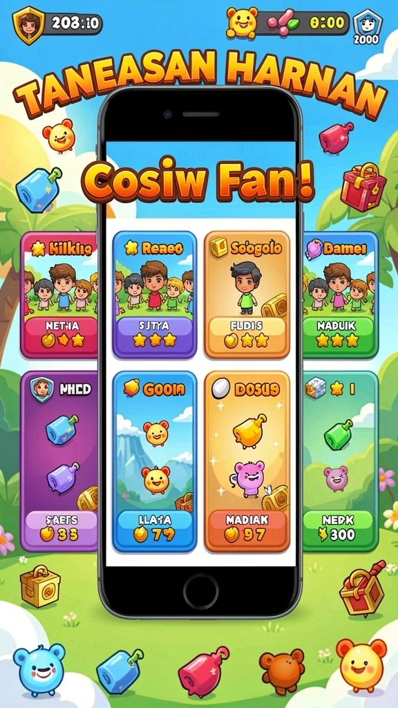 qqstar - Menu utama yang mudah dinavigasi dan ramah pengguna.